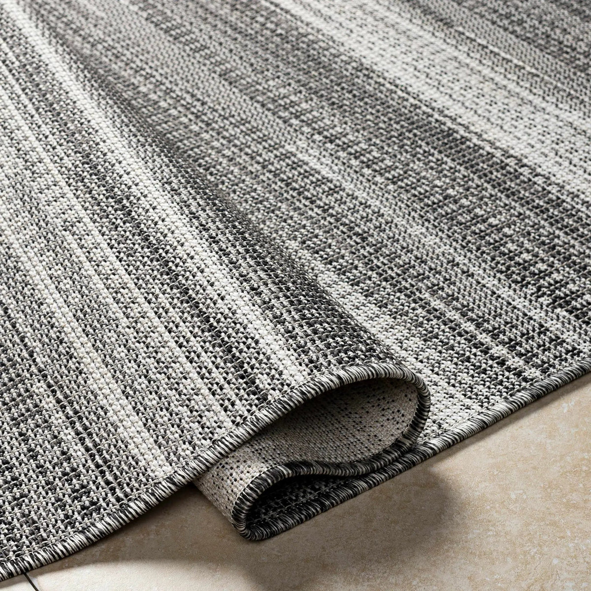 Kris Black Outdoor Area Rug - Clearance, photo 8 of 9