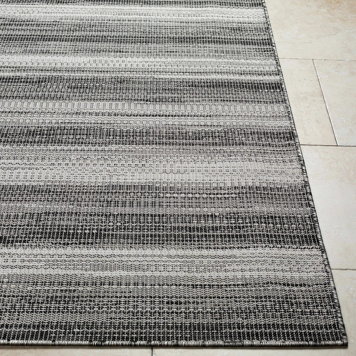 Kris Black Outdoor Area Rug - Clearance, photo 6 of 9