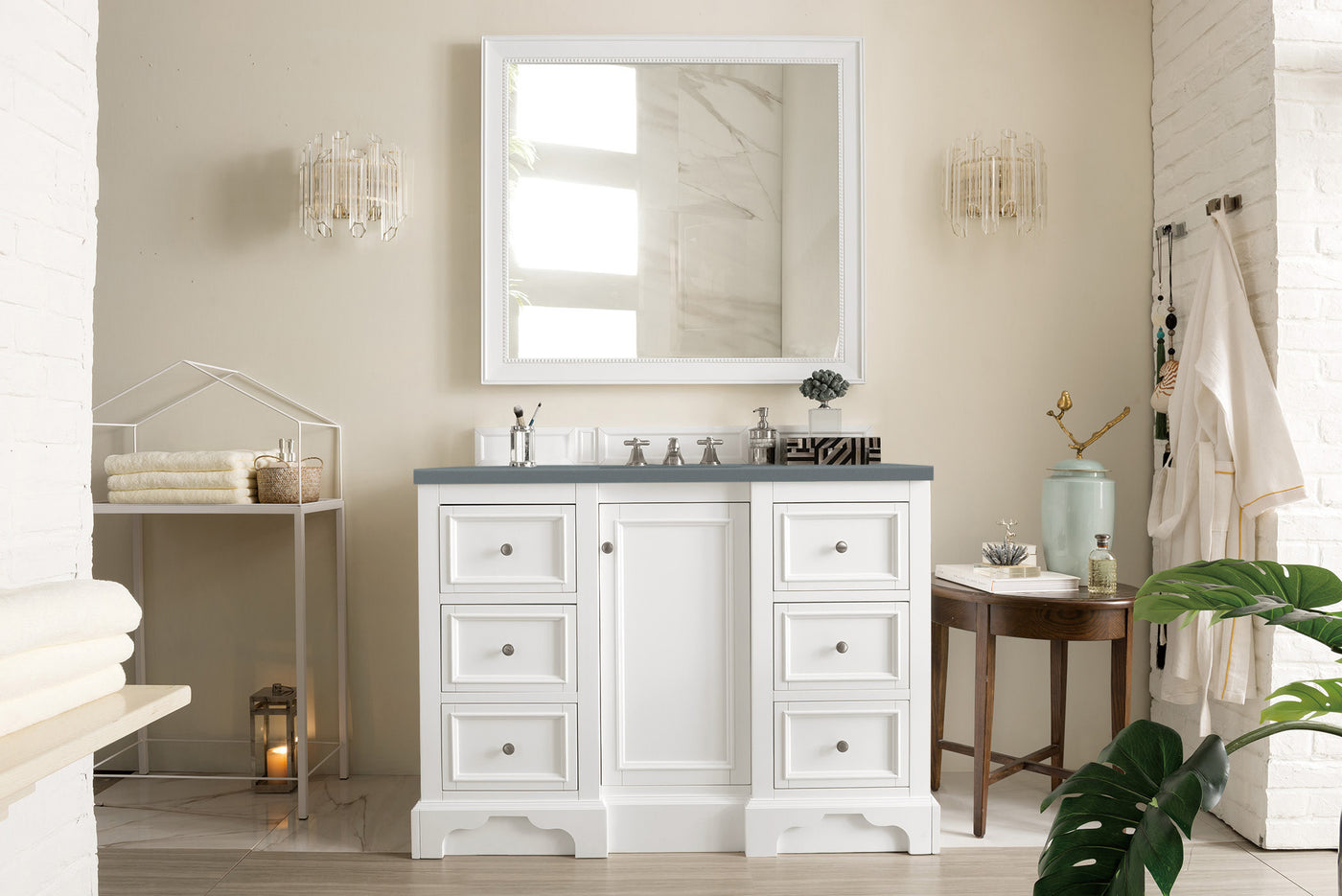 James Martin De Soto 48" Single Bathroom Vanity, Bright White, view 20