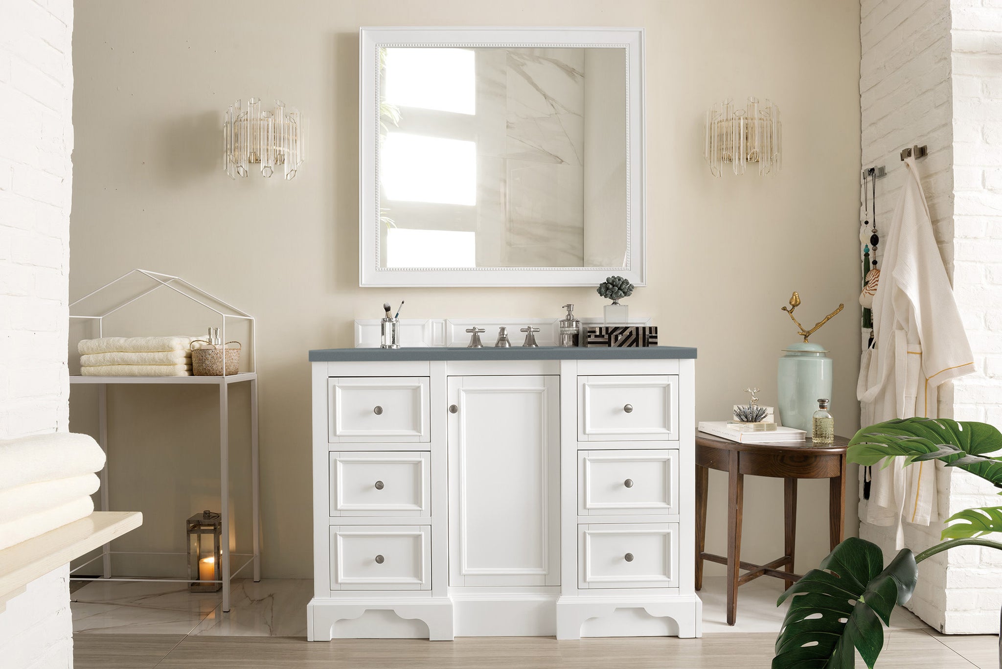 James Martin De Soto 48" Single Bathroom Vanity, Bright White, view 20