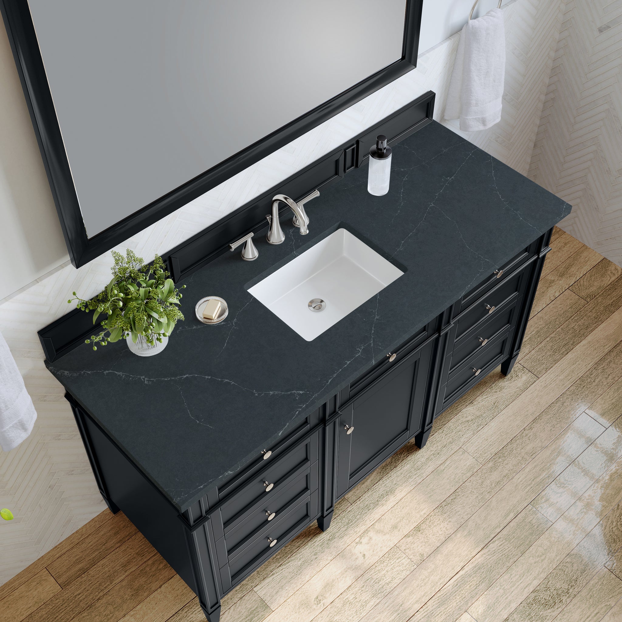 James Martin Brittany 60" Single Bathroom Vanity, Black Onyx, view 31