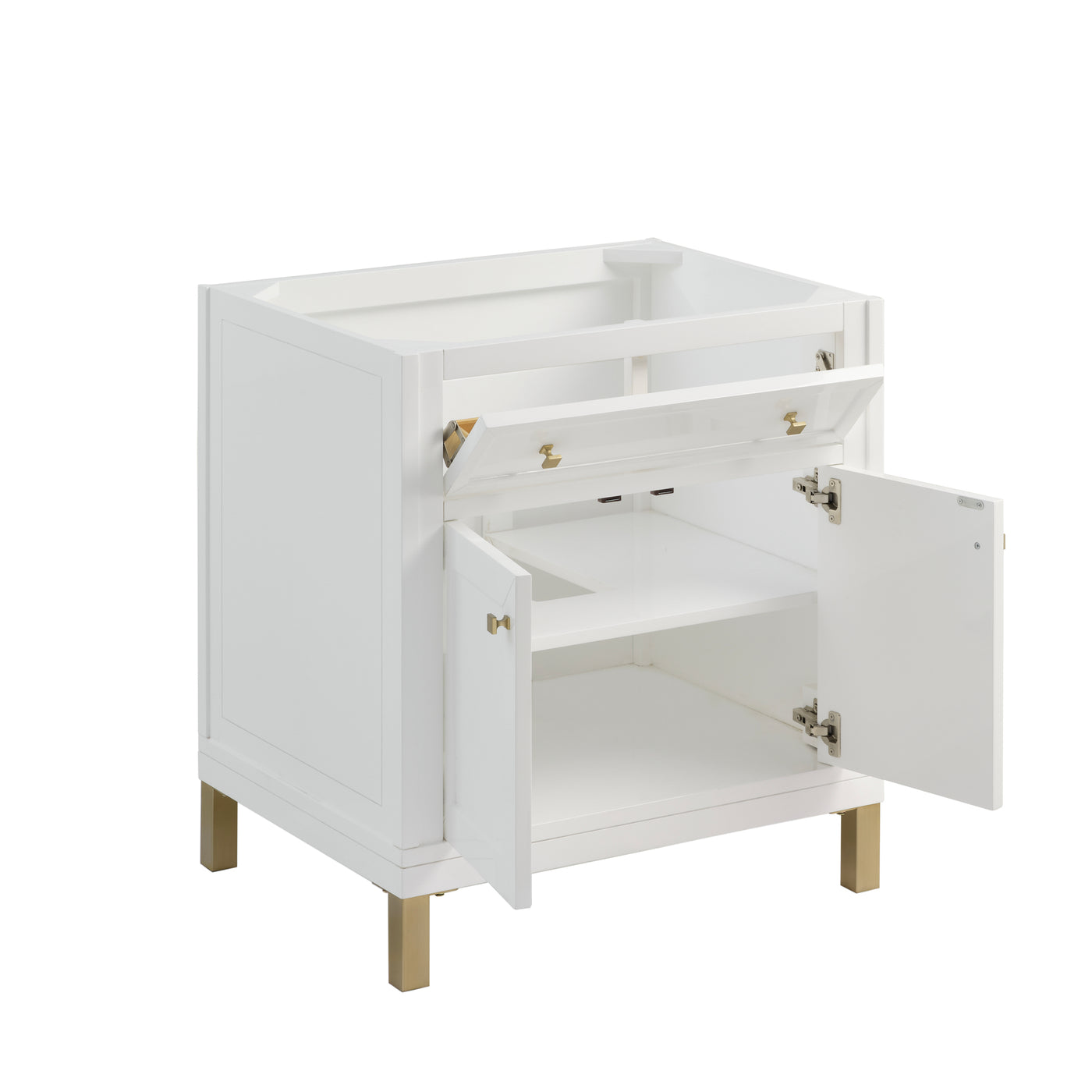James Martin Chicago 30" Single Bathroom Vanity, Glossy White, view 18