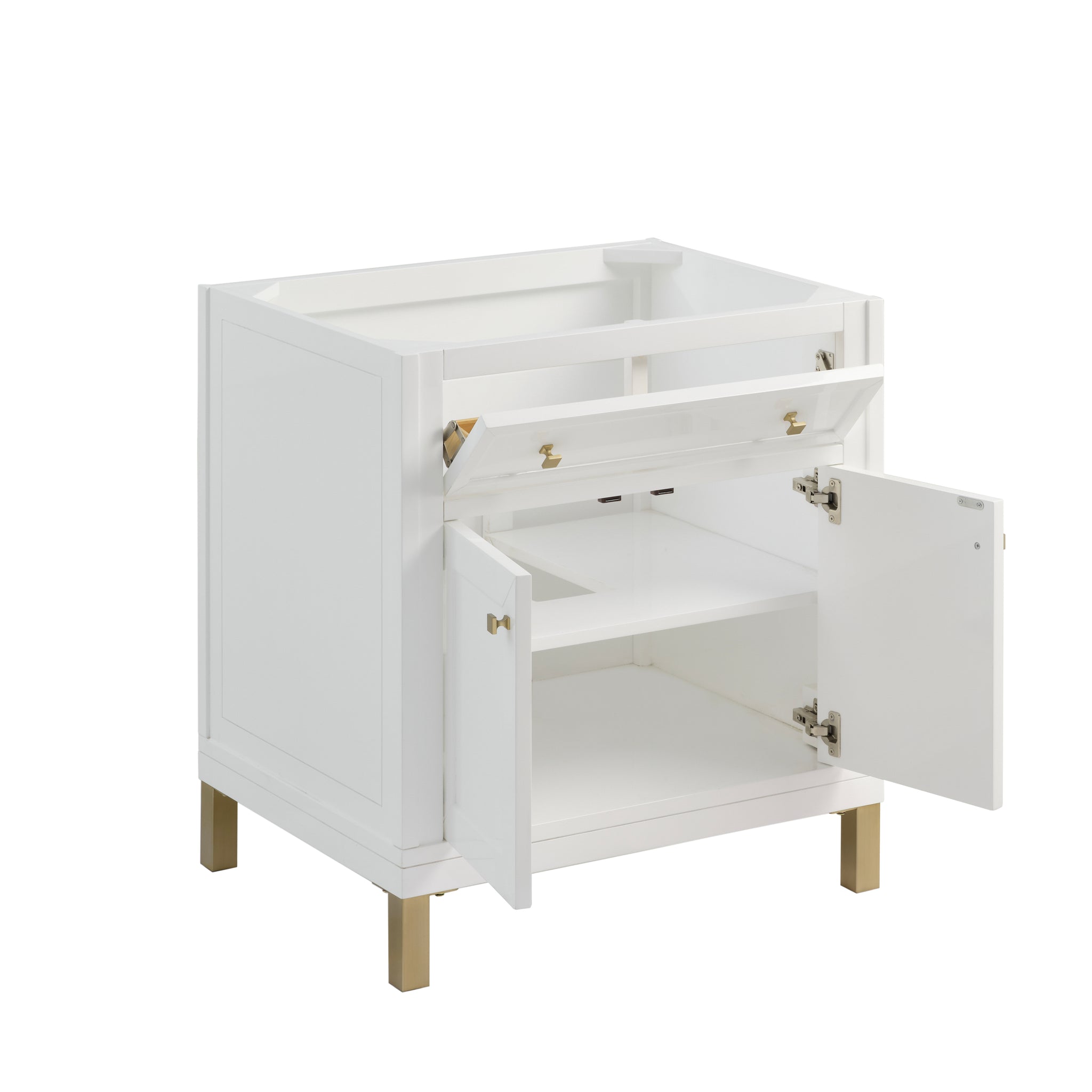 James Martin Chicago 30" Single Bathroom Vanity, Glossy White, view 18