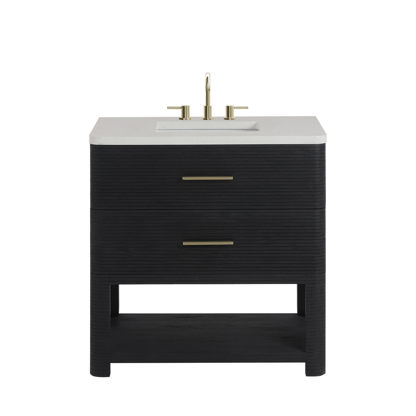 James Martin Lucian 36" Single Bathroom Vanity, Carbon Oak, view 29