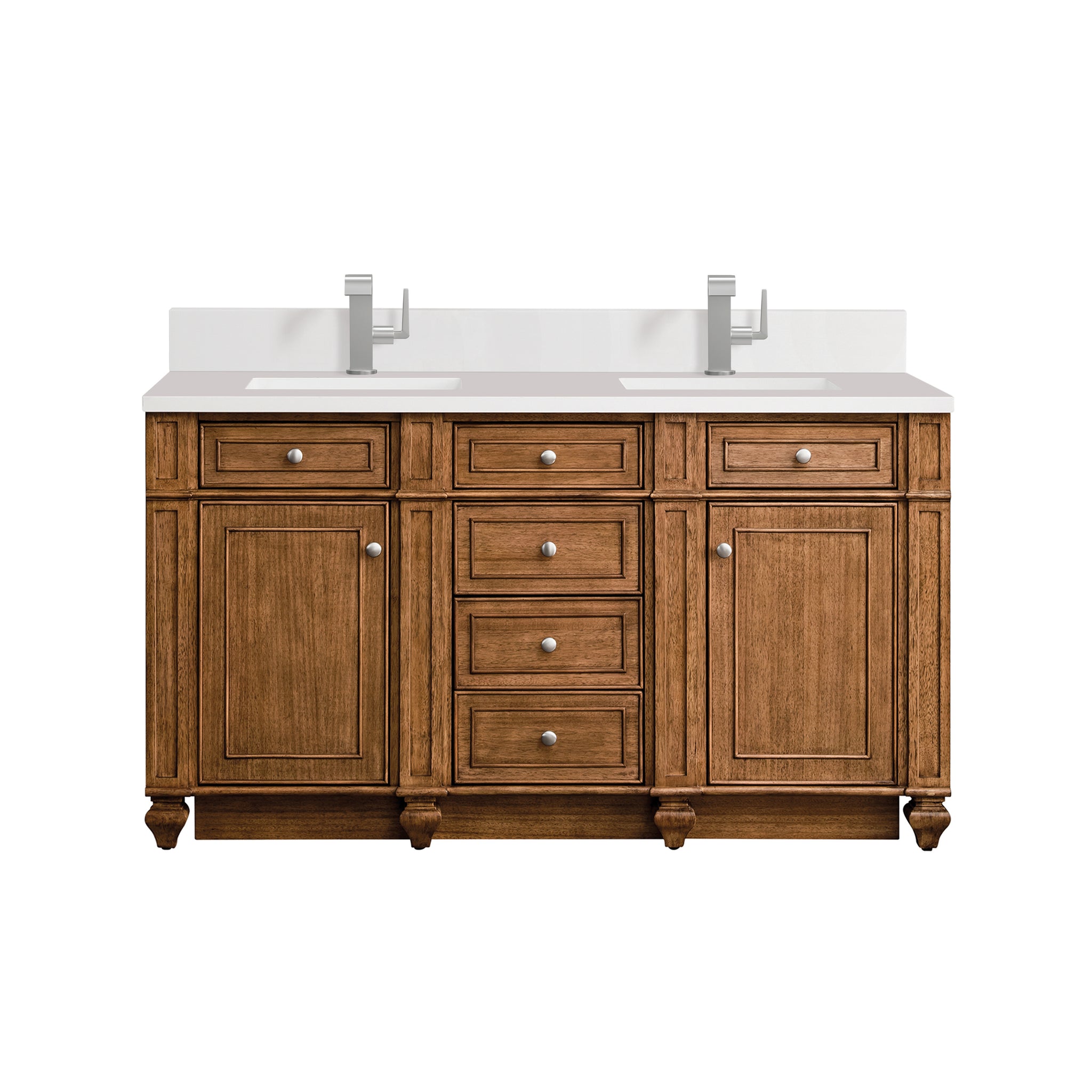 James Martin Bristol 60" Double Bathroom Vanity, Saddle Brown, view 24