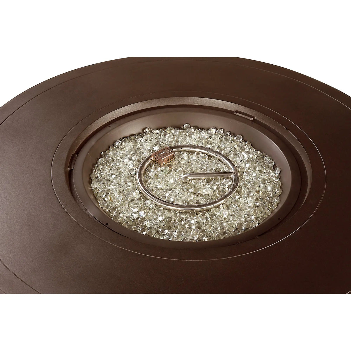 Aluminum 44-in Round Propane Fire Table with Beads, Covers and Lid by Sharicks