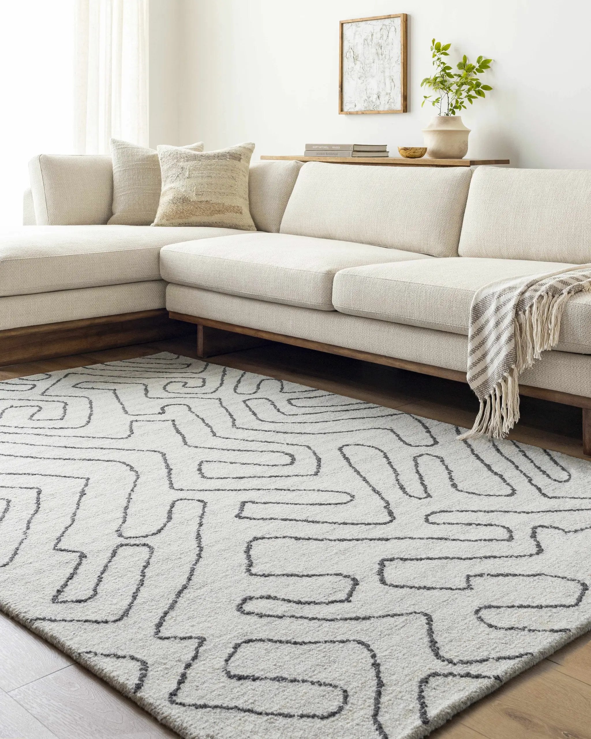 Raffi Ivory Area Rug - Clearance by Boutique Rugs