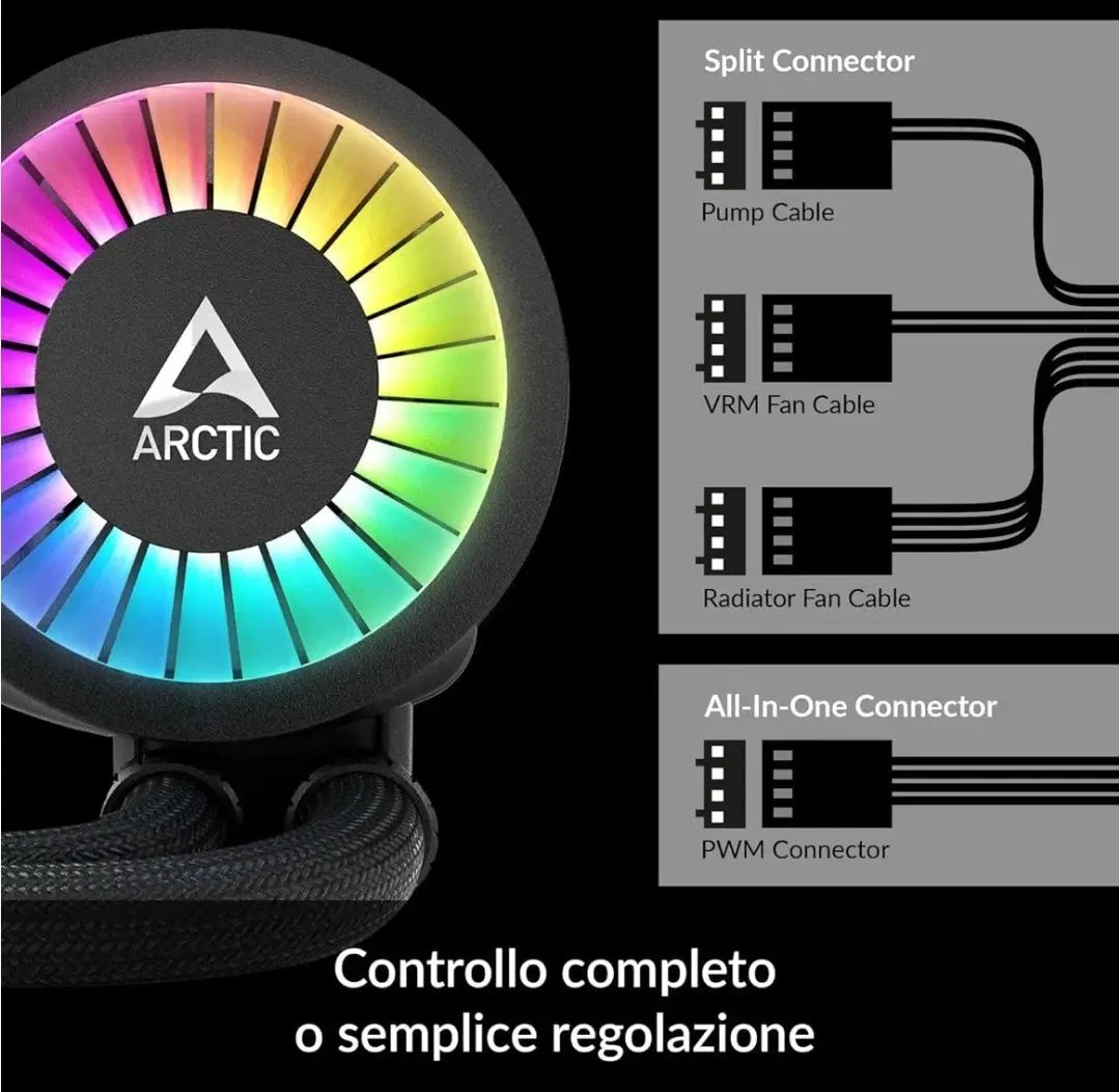 Open Box Arctic Liquid Freezer III 240 A-RGB Multi-Compatible - Black ACFRE00142A by Selzalot