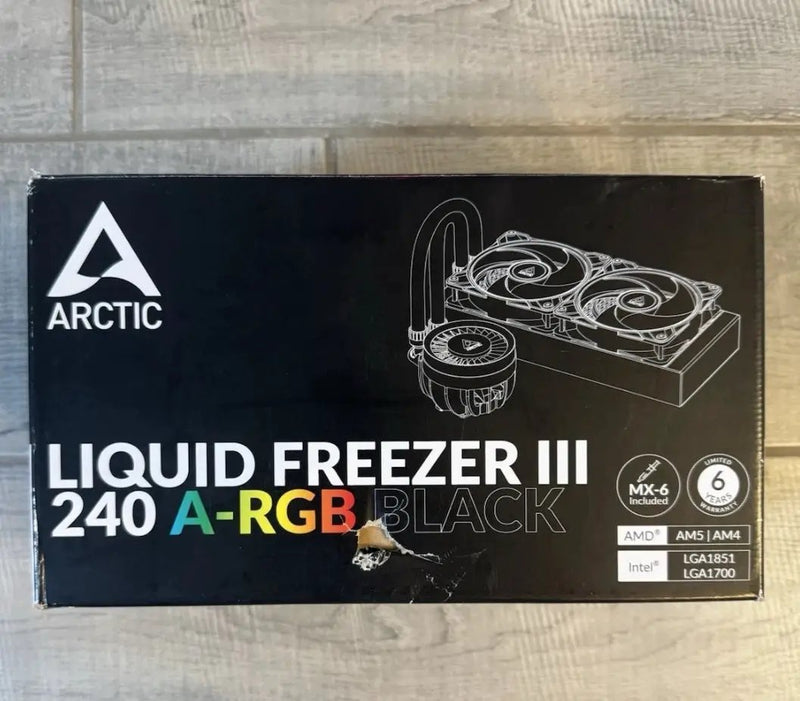 Open Box Arctic Liquid Freezer III 240 A-RGB Multi-Compatible - Black ACFRE00142A by Selzalot