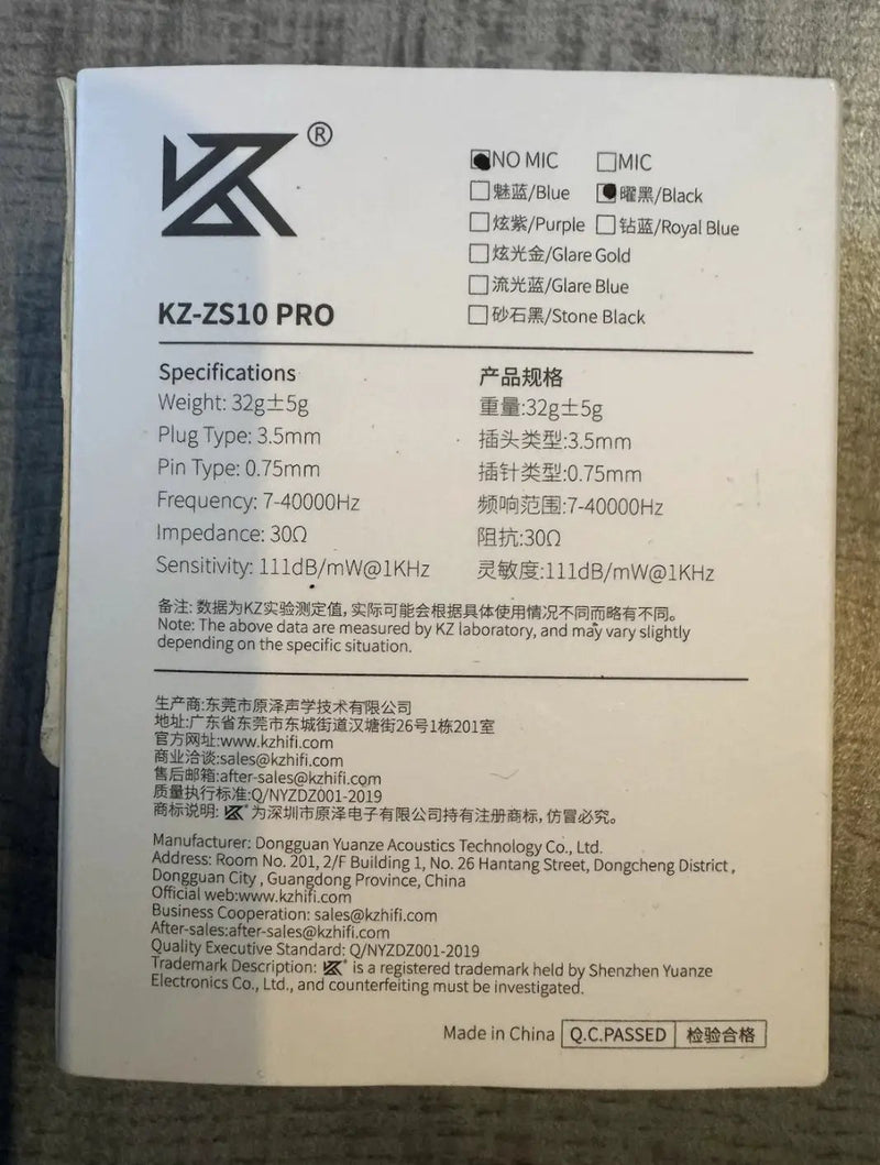 New KZ ZS10 Pro in Ear Monitor Earbuds Headphone, KZ Earbuds with 4BA by Selzalot