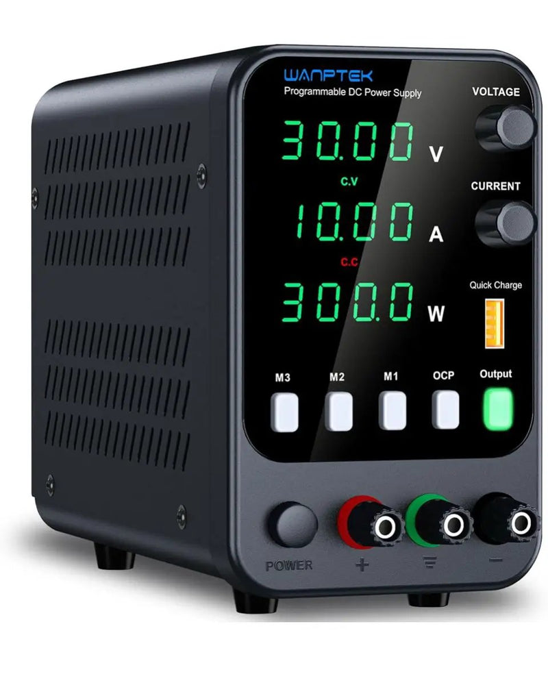 Open Box WANPTEK POWER DC Power Supply Variable 30V 10A Bench Power Supply with 3 Memory Storage, Adjustable Power Supply with Output Switch/OCP by Selzalot