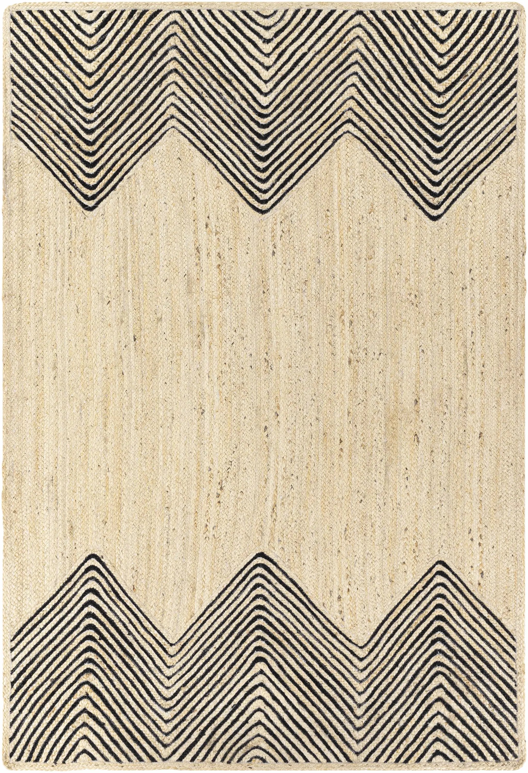 Light Beige Ringtead Jute Braided Carpet - Clearance by Boutique Rugs