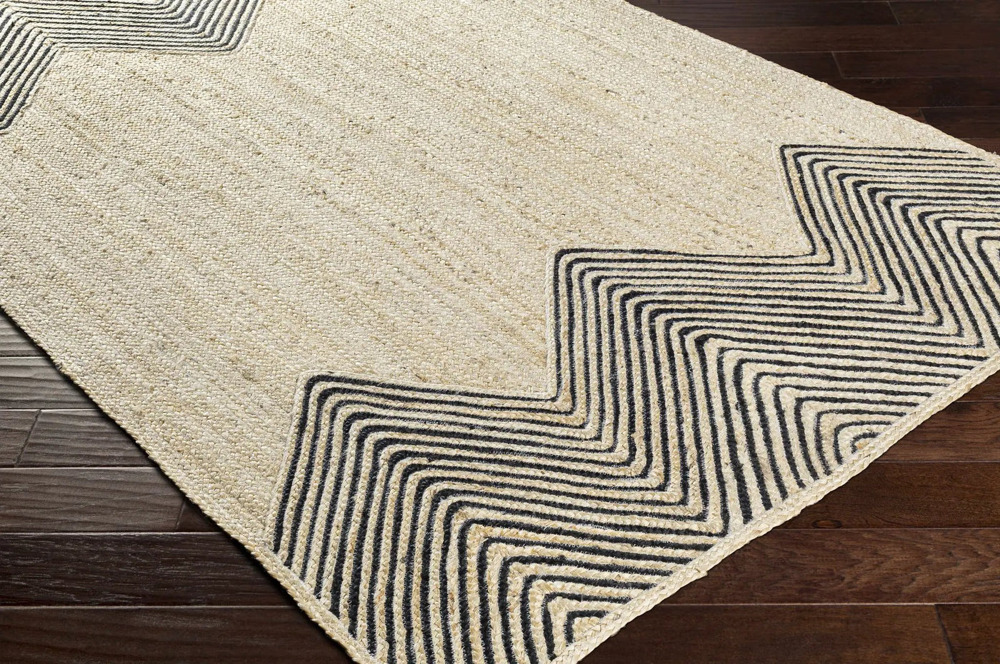 Light Beige Ringtead Jute Braided Carpet - Clearance by Boutique Rugs