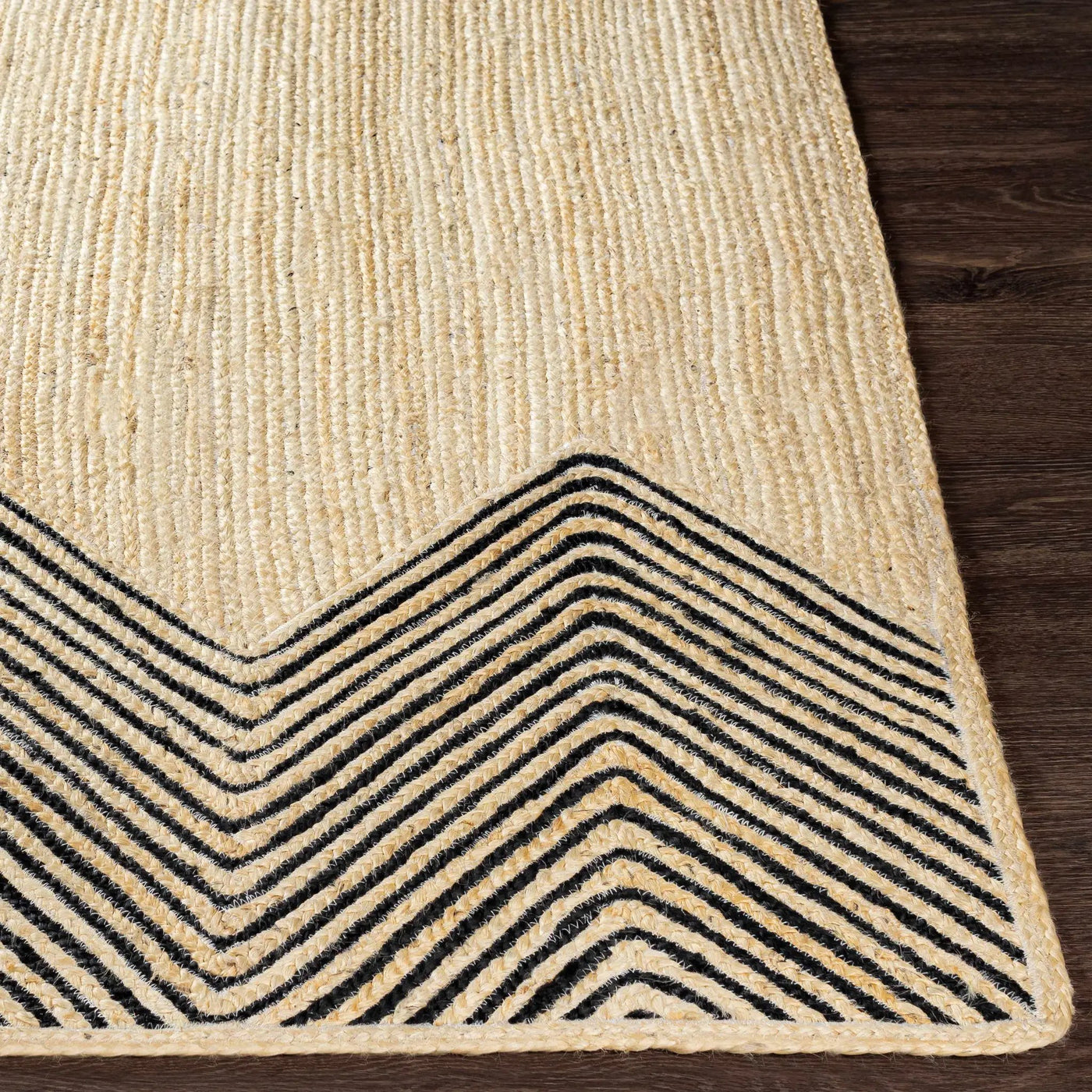 Light Beige Ringtead Jute Braided Carpet - Clearance by Boutique Rugs