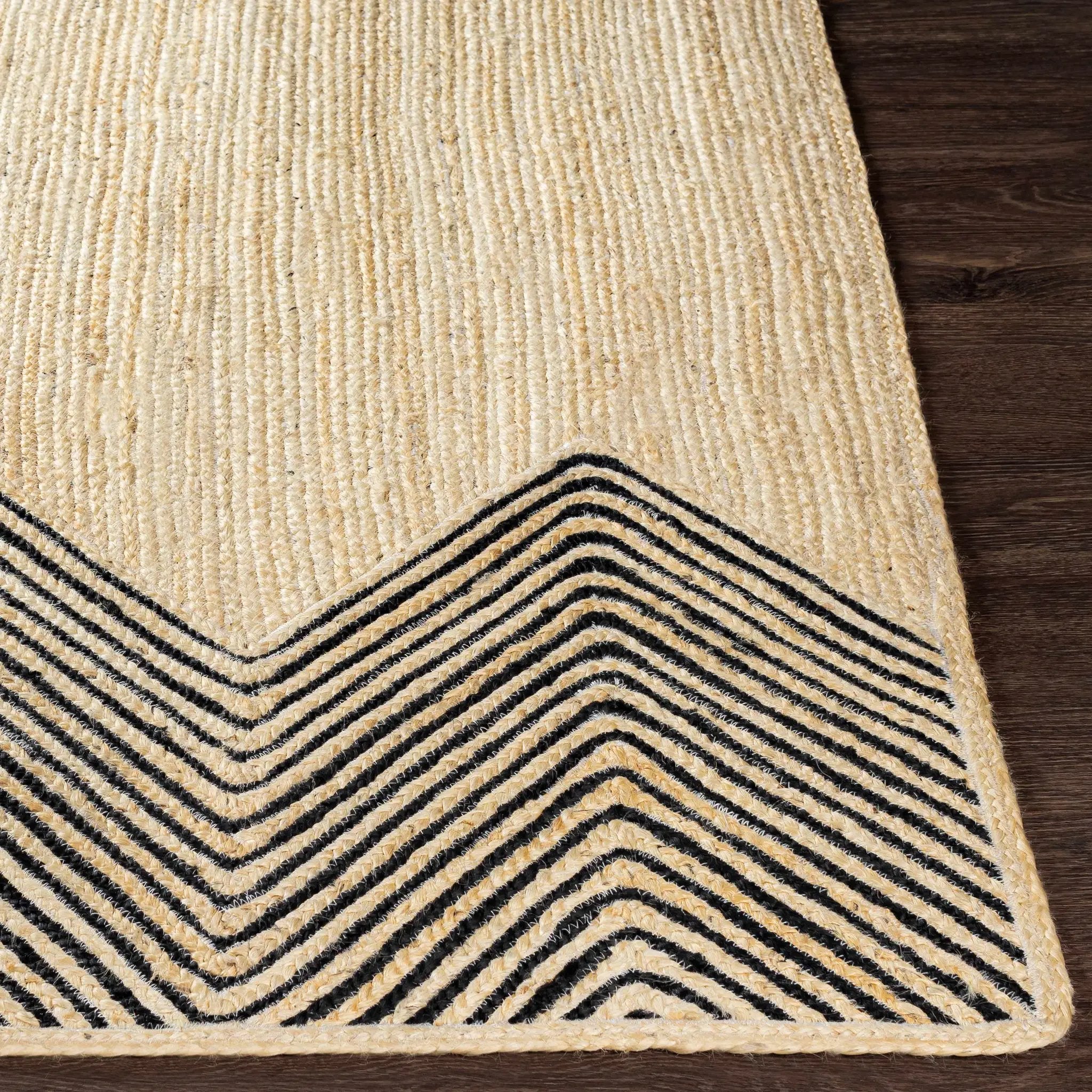 Light Beige Ringtead Jute Braided Carpet - Clearance by Boutique Rugs