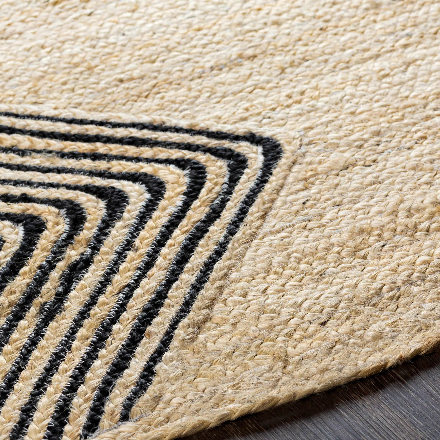 Light Beige Ringtead Jute Braided Carpet - Clearance by Boutique Rugs