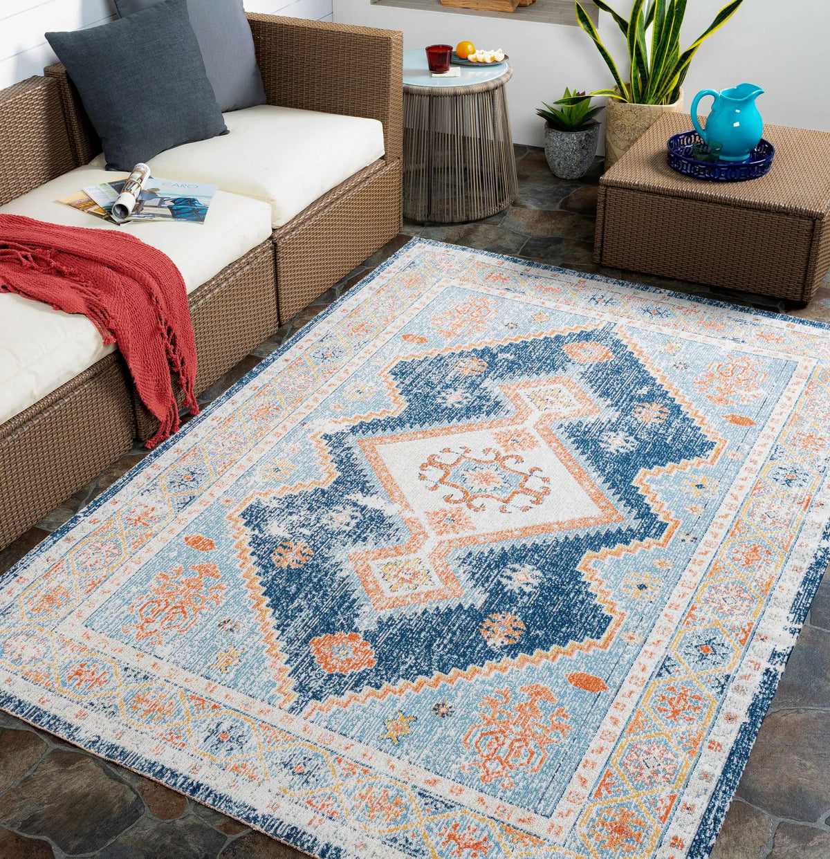 Orangeville Outdoor Area Rug - Clearance, installed in a room