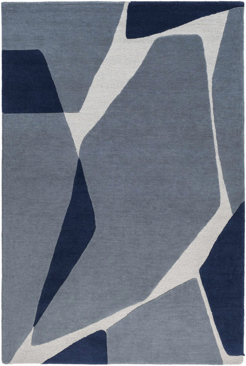 Robbins Modern Blue Wool Rug by Boutique Rugs