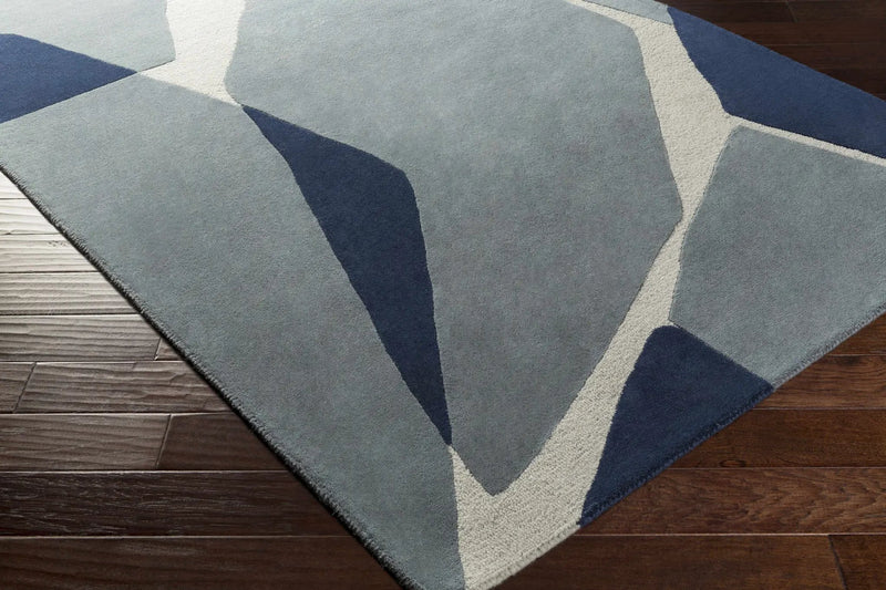 Robbins Modern Blue Wool Rug by Boutique Rugs