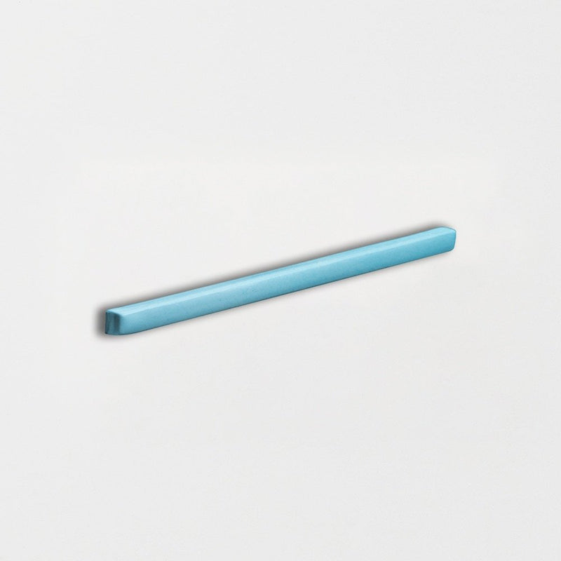 Turquoise Glossy Edge Trim Ceramic Moldings 3/8x6 Ceramic Glossy 2x6 Moldings