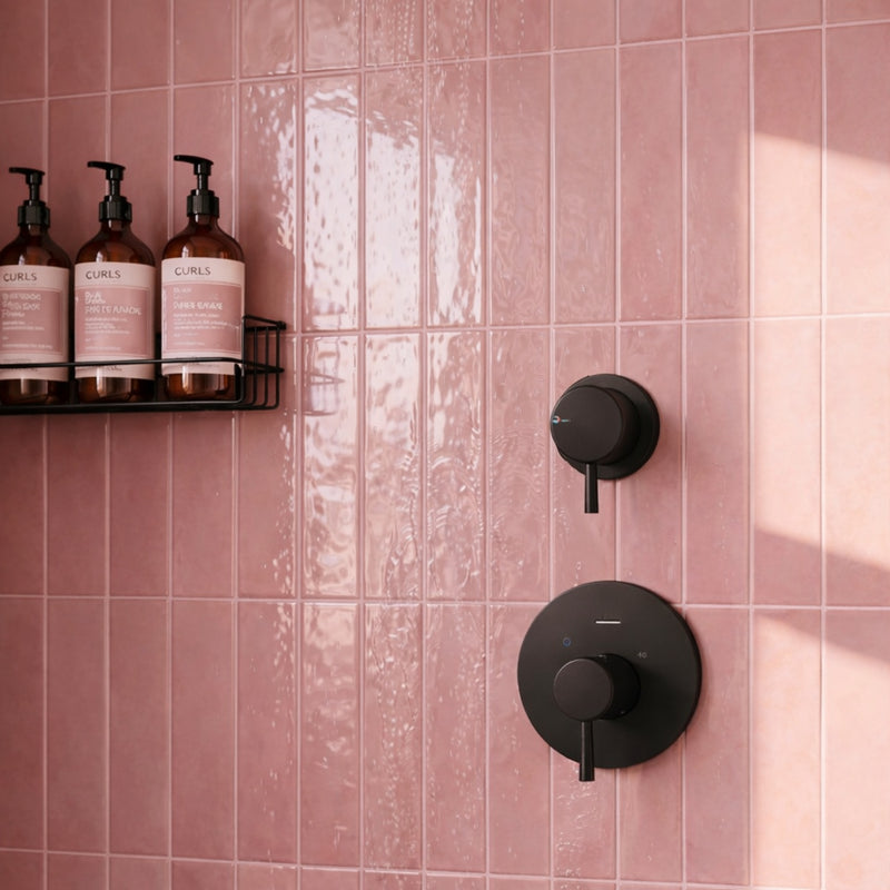 Roca Flow Velvet Pink Polished Ceramic Tiles 3x12 Ceramic Polished 3x12 Tiles — 4