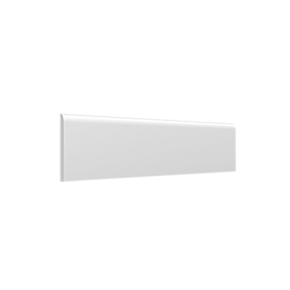 Roca Flow White Matte Bullnose Ceramic Moldings 3x12 Ceramic Matte 3x12 Moldings