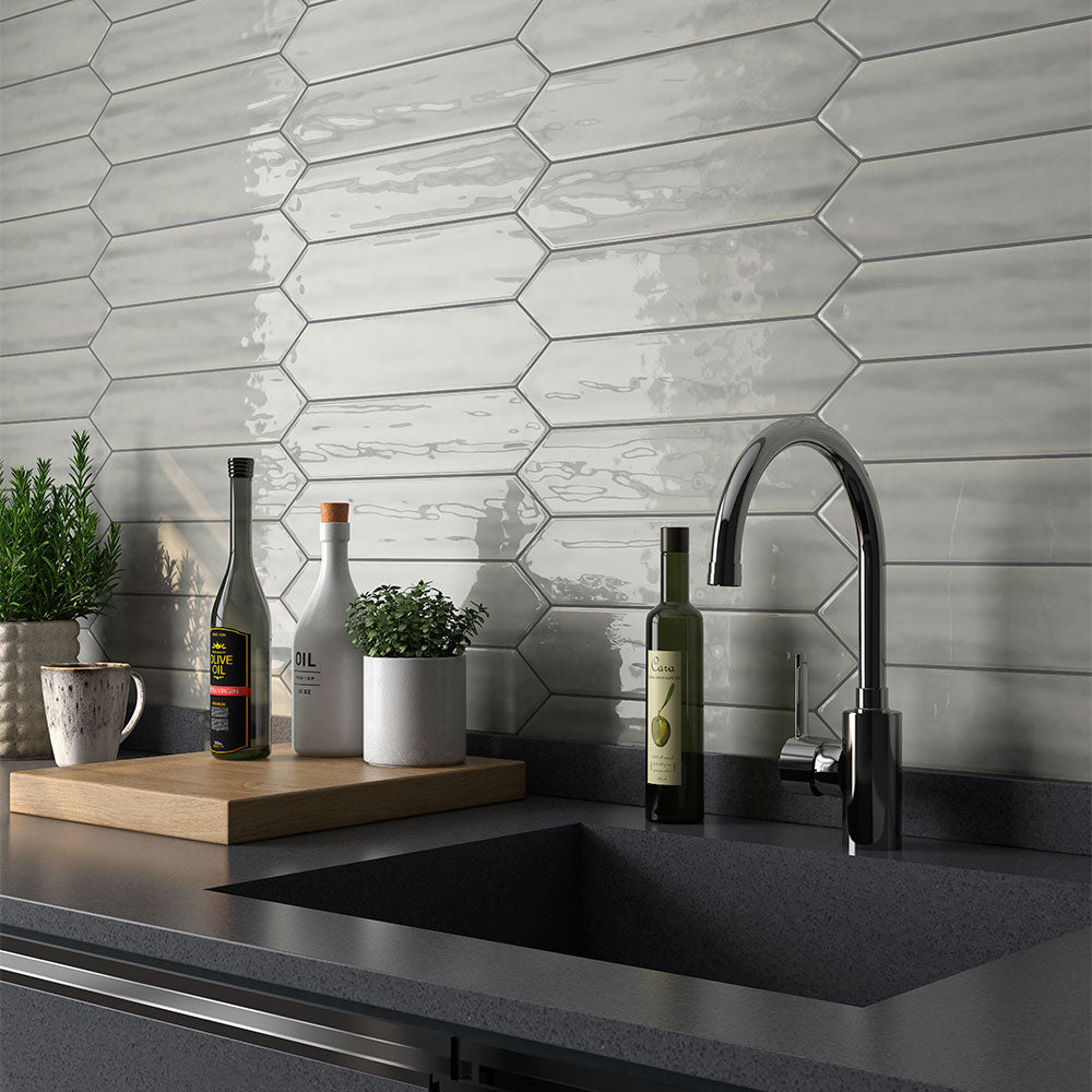 Roca Tender Gray Polished Ceramic Tiles 3x12 Ceramic Polished 3x12 Tiles — 2