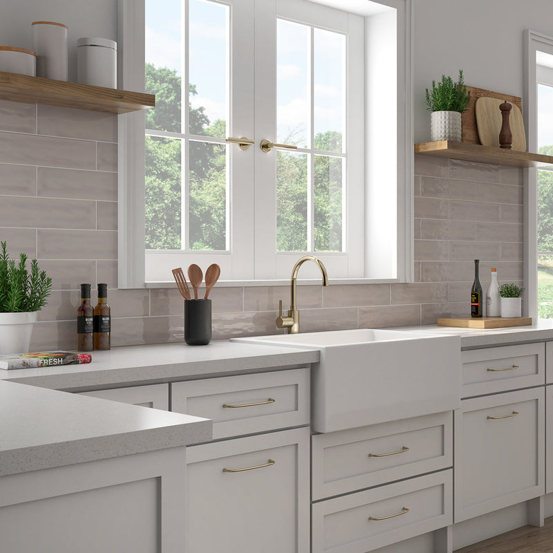 Roca Tender Gray Polished Ceramic Tiles 3x12 Ceramic Polished 3x12 Tiles — 3