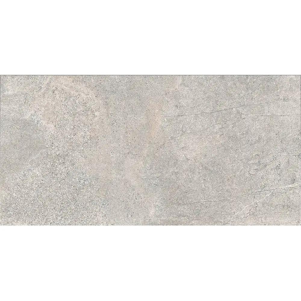 Rock Gray Matte Porcelain Tiles 12x24 by Stonetiledepot