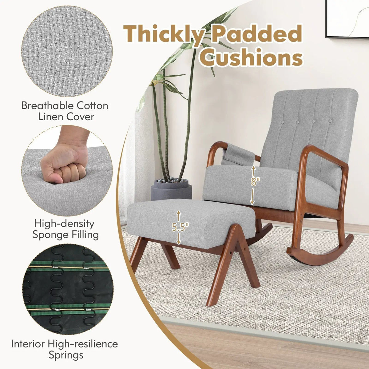 Rocking Chair with Ottoman, photo 8 of 9