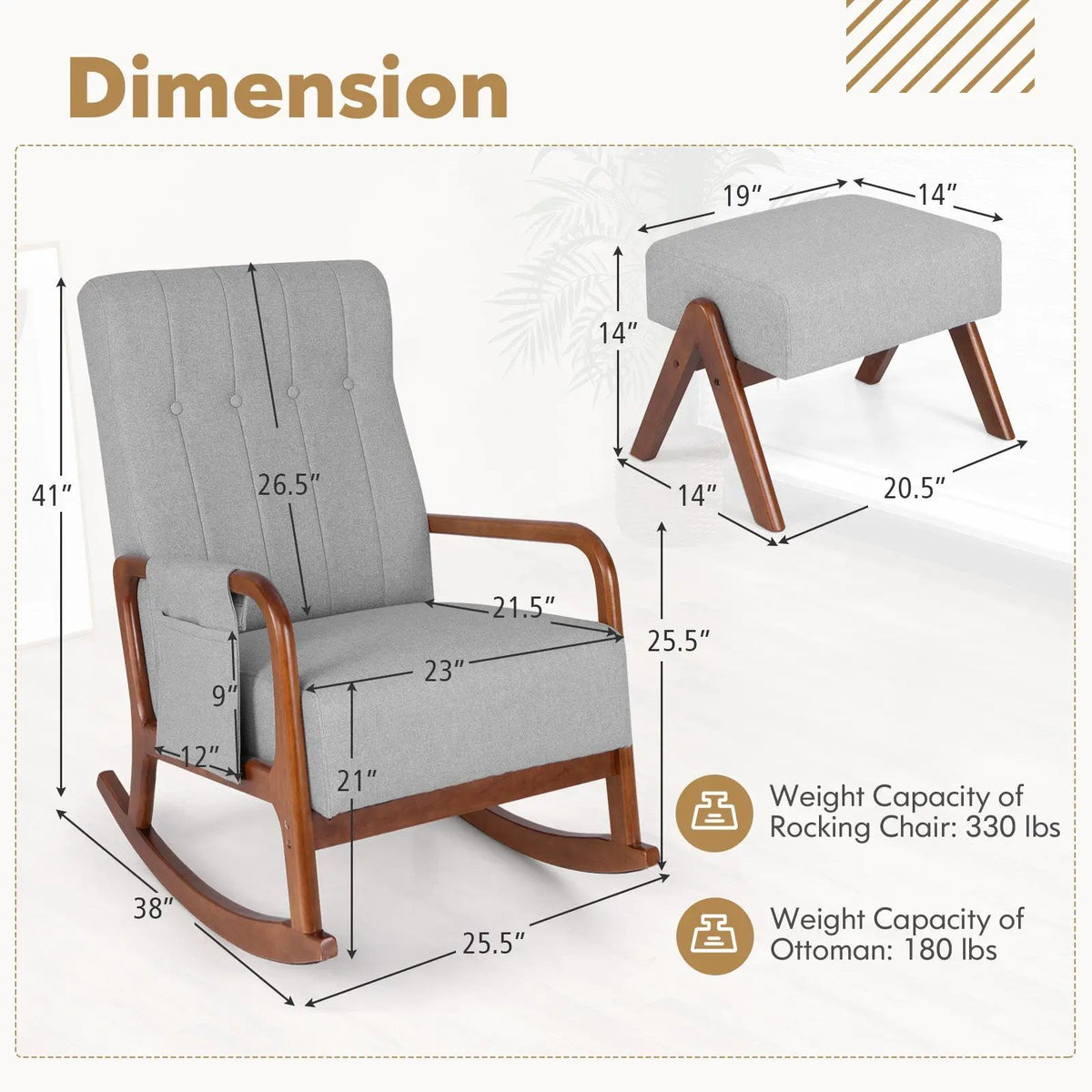 Rocking Chair with Ottoman, photo 4 of 9