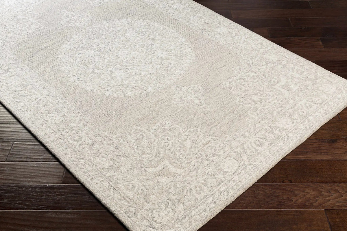Roessleville Cream Wool Area Rug, photo 7 of 8