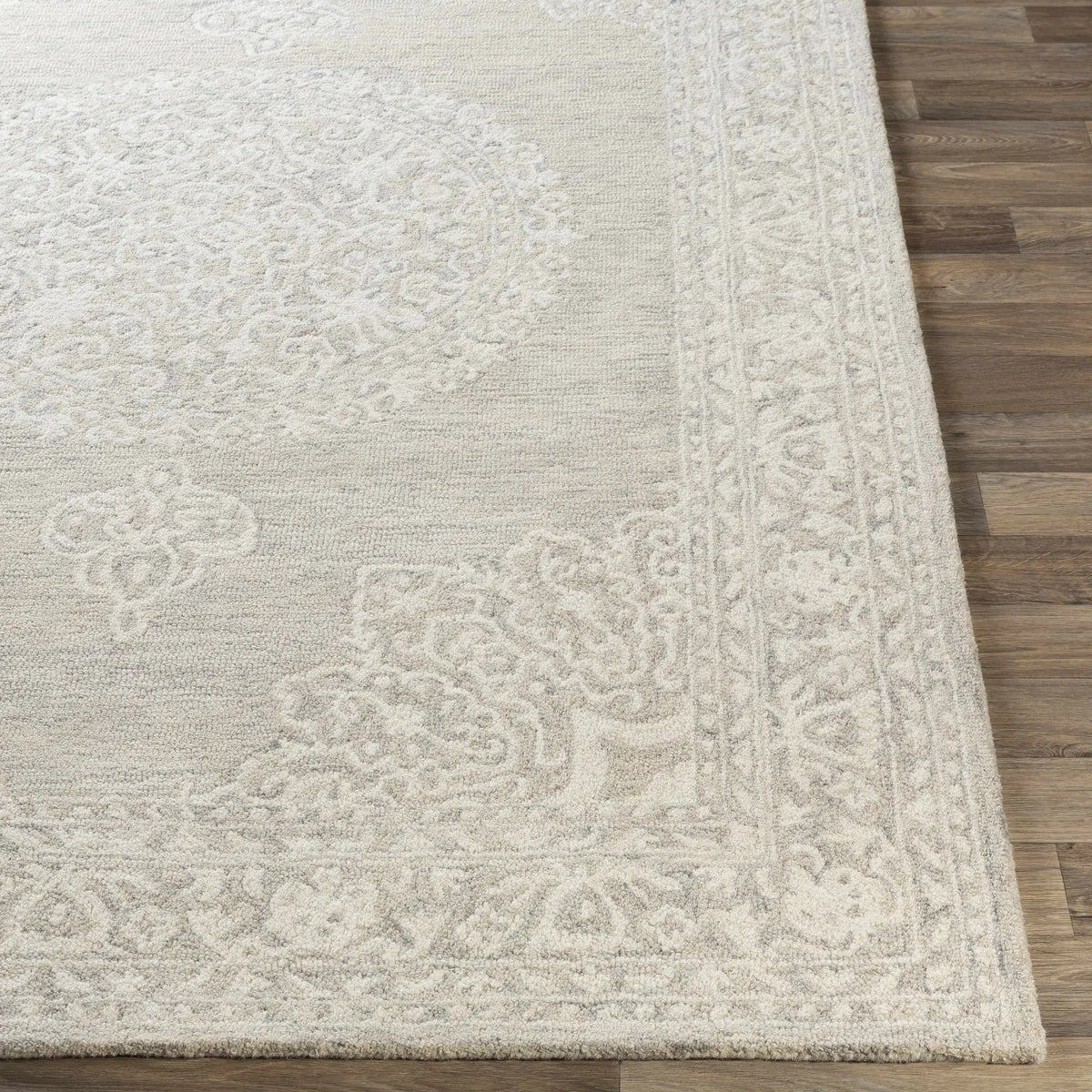 Roessleville Cream Wool Area Rug, photo 8 of 8