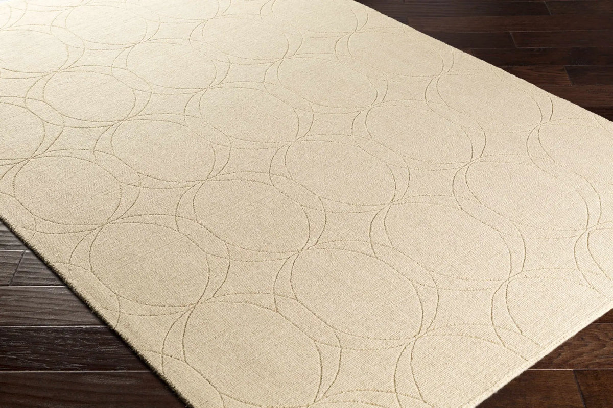 Rolfe Tan Circles Wool Rug - Clearance, photo 2 of 4