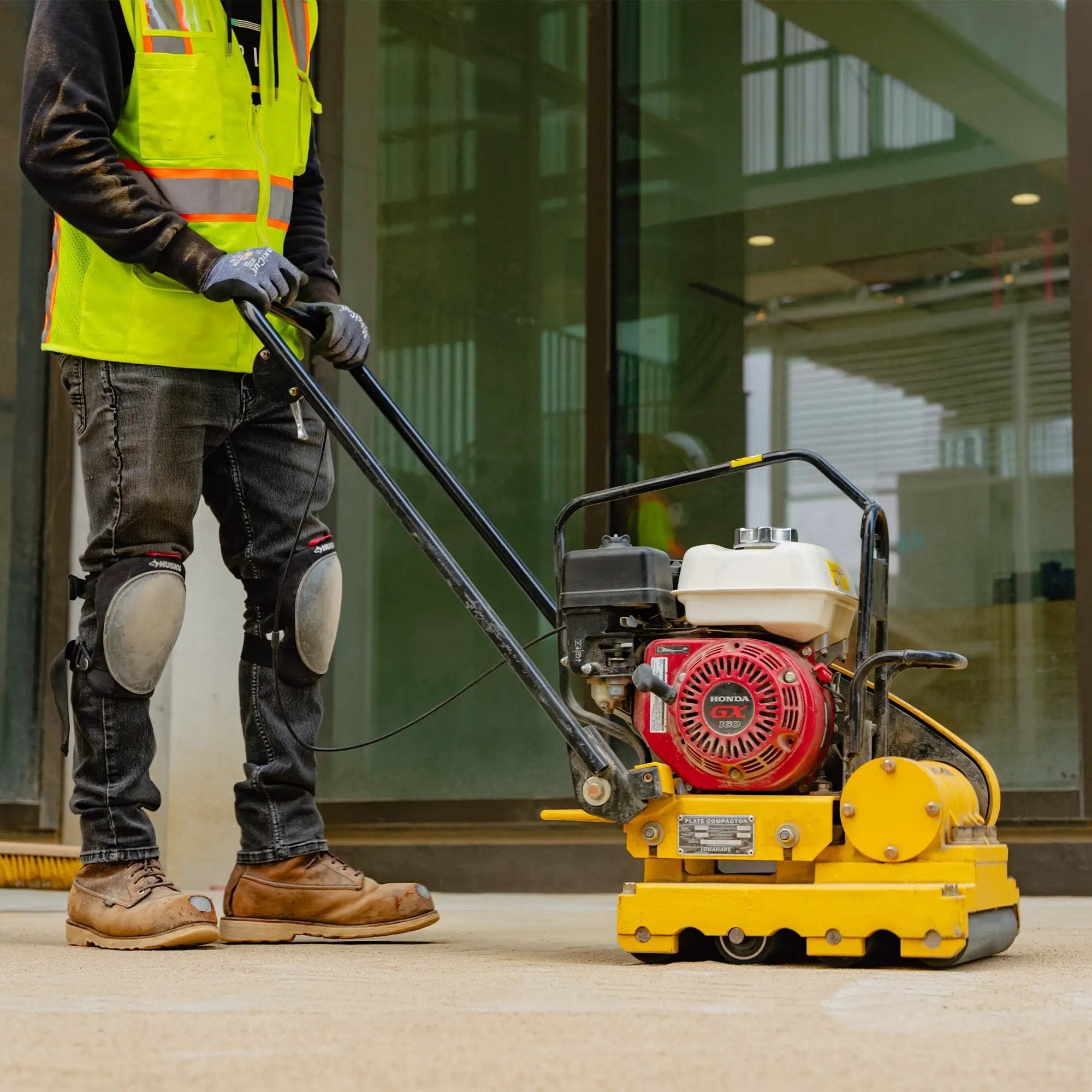 5.5 HP Honda Paver Roller Compactor 17x12 for Pavers, Bricks, Stone, Sand Compaction by Tomahawk Power