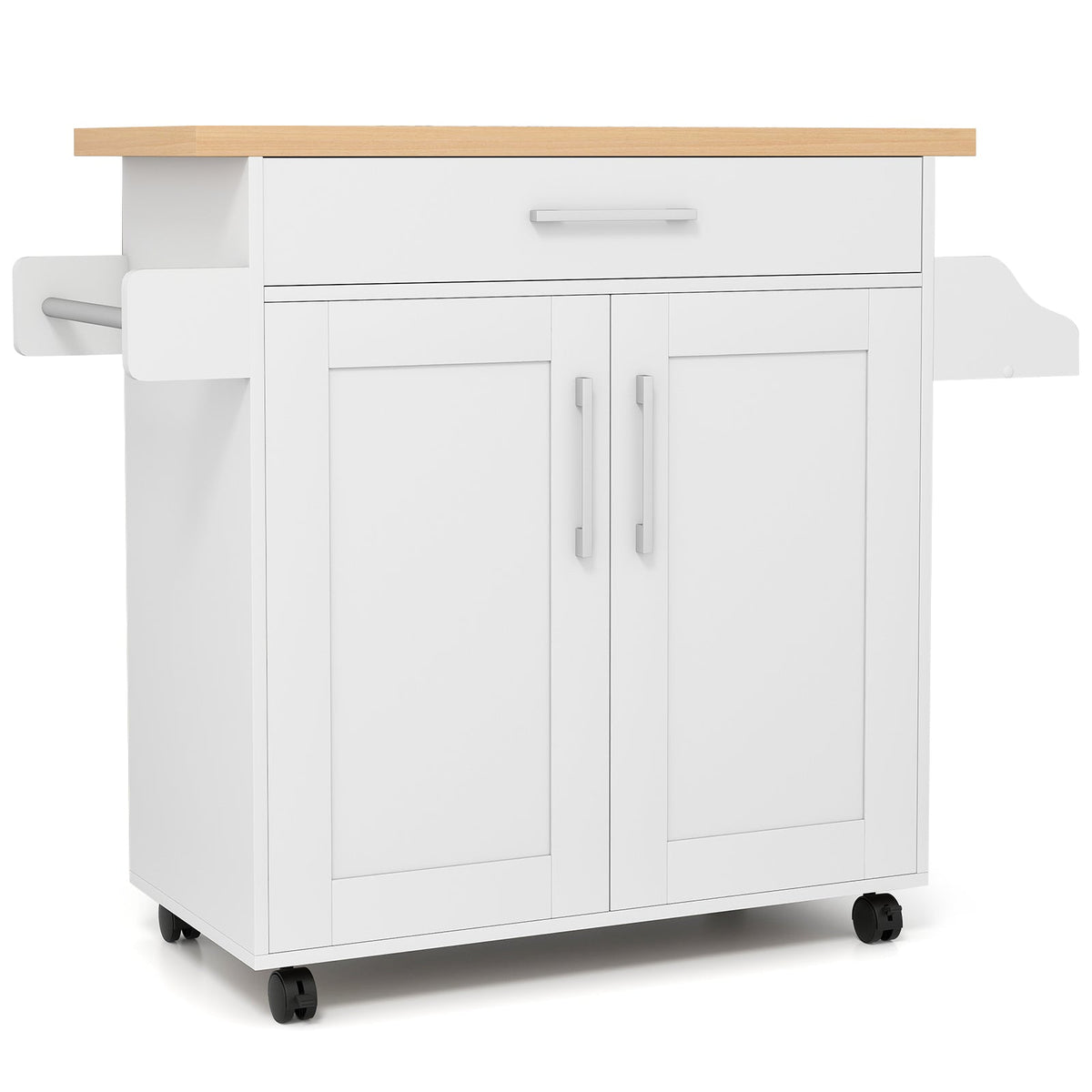 Rolling Kitchen Island Cart with Towel and Spice Rack, photo 11 of 11