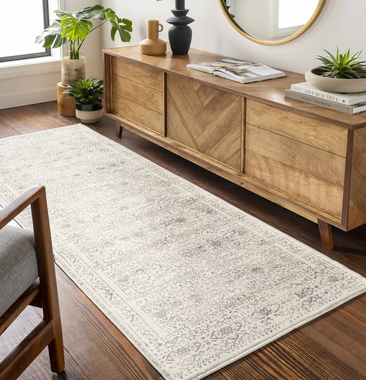 Michie Area Rug, installed in a room
