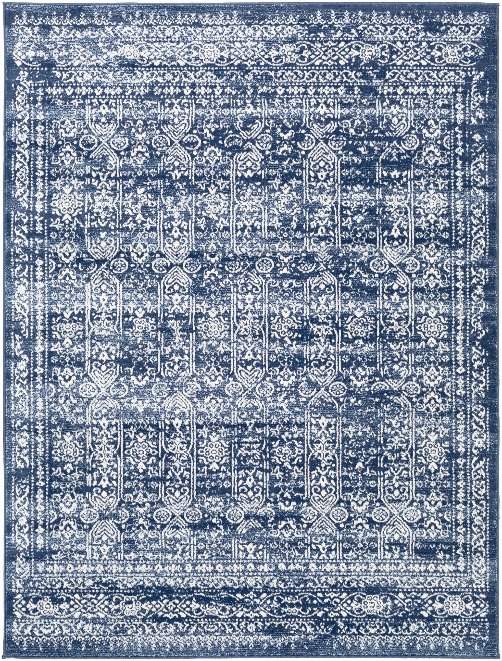 Michie Dark Blue Area Rug by Hauteloom