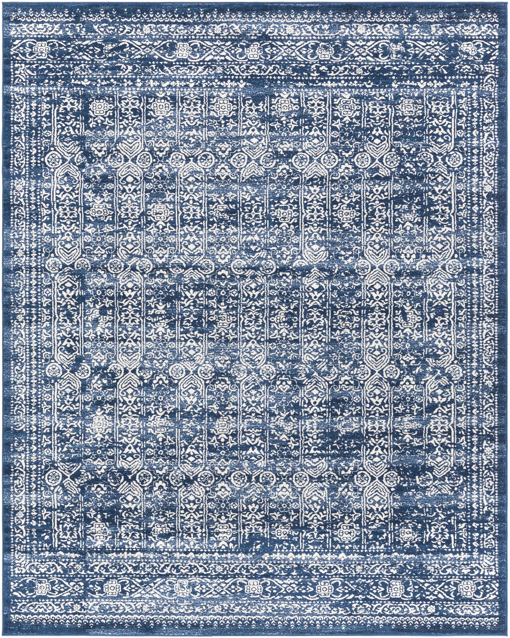 Michie Dark Blue Area Rug by Hauteloom