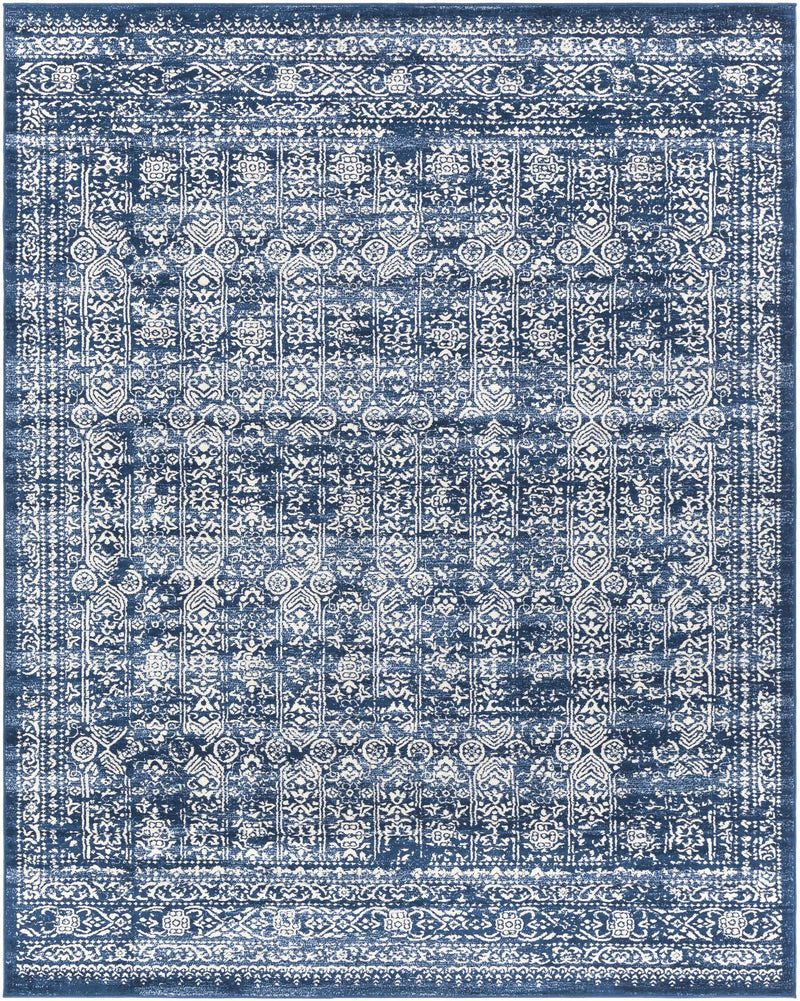 Michie Dark Blue Area Rug by Hauteloom