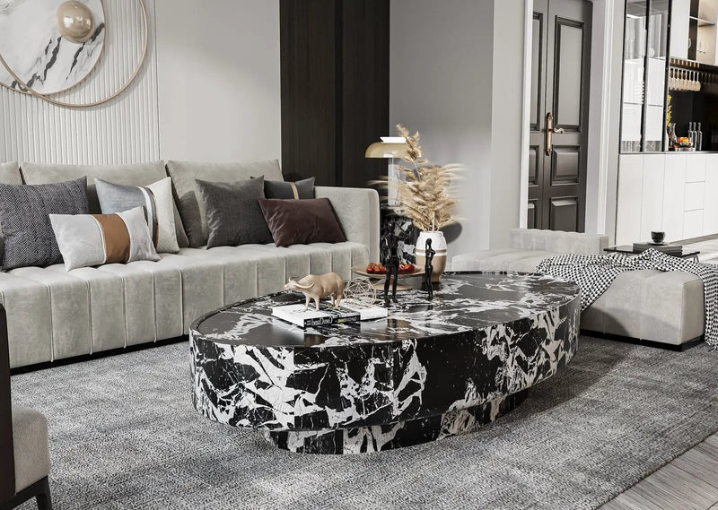 Romolo Oval Coffee Table by Zicana Boutique