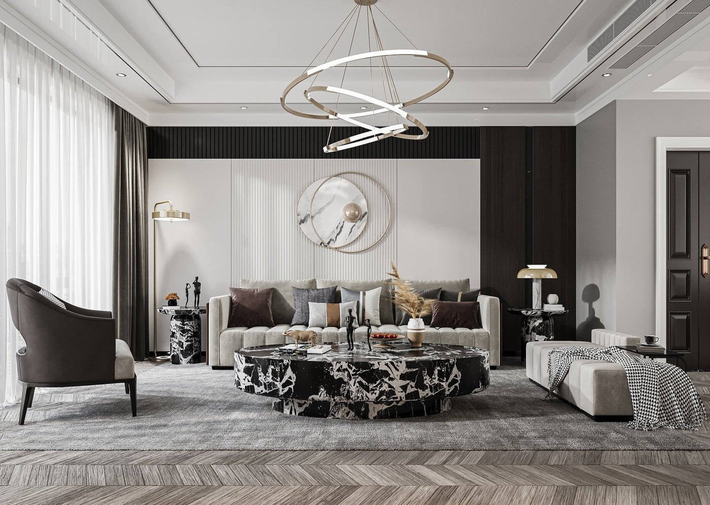 Romolo Oval Coffee Table by Zicana Boutique