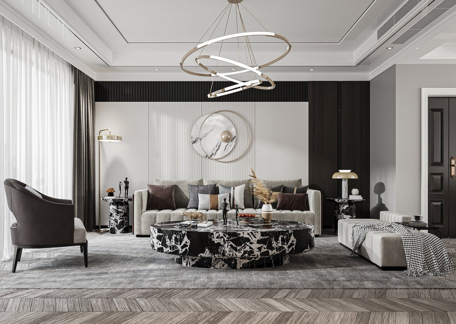 Romolo Oval Coffee Table by Zicana Boutique