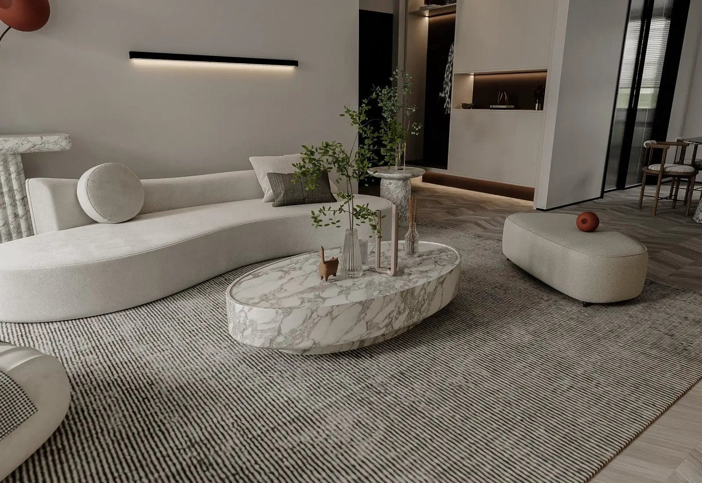 Romolo Oval Coffee Table by Zicana Boutique