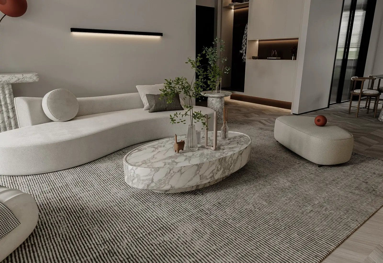 Romolo Oval Coffee Table by Zicana Boutique