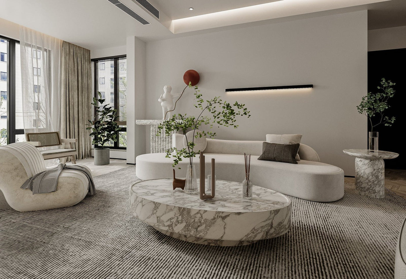 Romolo Oval Coffee Table by Zicana Boutique
