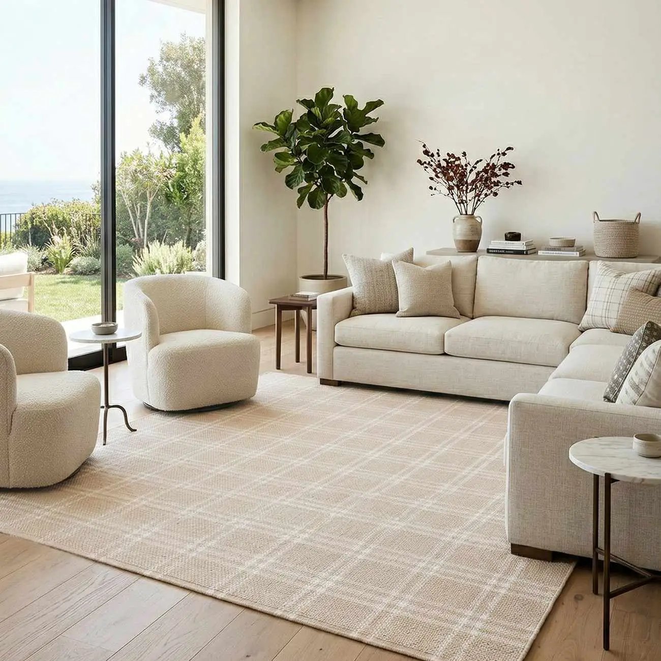 Dhyana Ivory Area Rug by Boutique Rugs