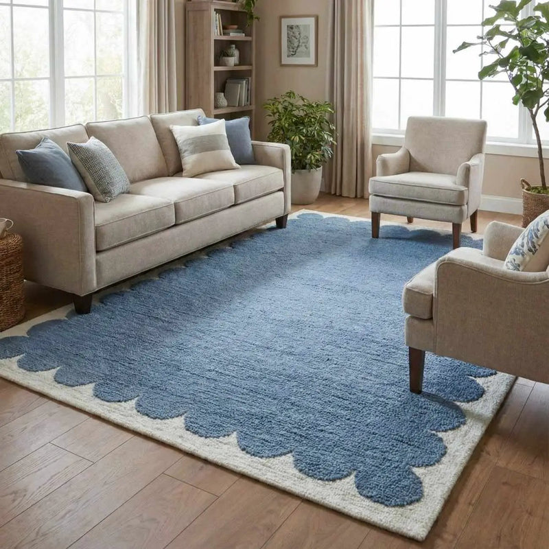 Lukamu Modern Art Deco Handmade Area Rug by Boutique Rugs