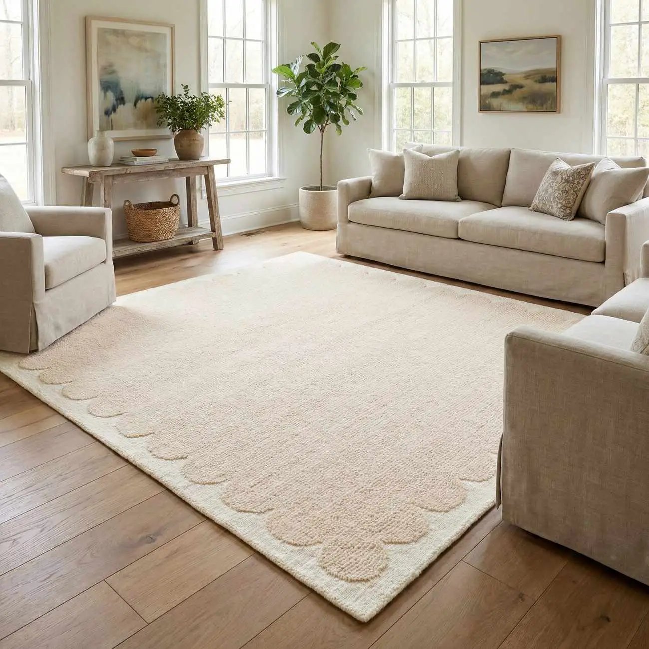 Lytufa Modern Art Deco Handmade Area Rug by Boutique Rugs