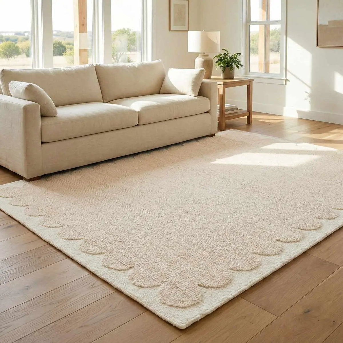 Lytufa Modern Art Deco Handmade Area Rug, photo 6 of 9